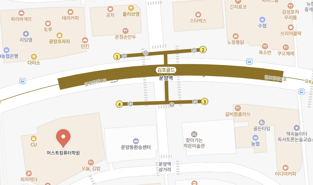 머스트 컴퓨터학원 위치 지도